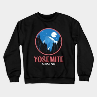 Half Dome Yosemite National Park Retro Vintage Design Gift Crewneck Sweatshirt